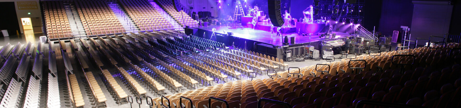 Convention center spectator seating